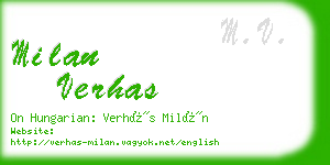 milan verhas business card